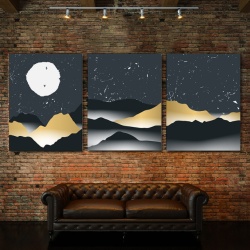 Set Tablouri Canvas - Nights In Gold And Grey - Img 4