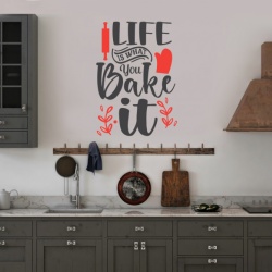 Sticker Bucatarie - Life is what you bake it - Img 1