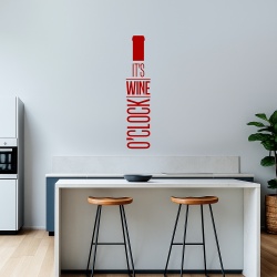 Sticker Bucatarie - Wine o'clock bottle 1