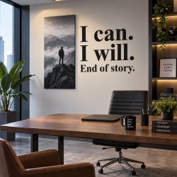 Sticker De Perete I Can. I will. End of story.