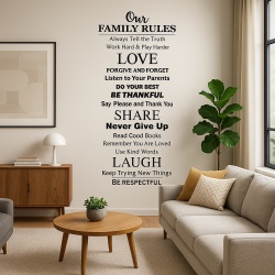 Sticker De Perete Our Family Rules