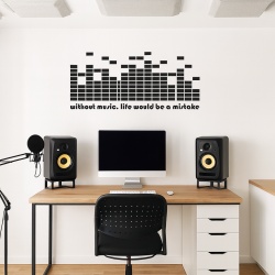 Sticker De Perete Without Music, Life Would Be A Mistake