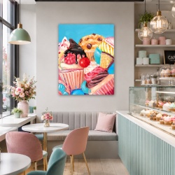 Tablou Bucatarie - Painted Cupcakes