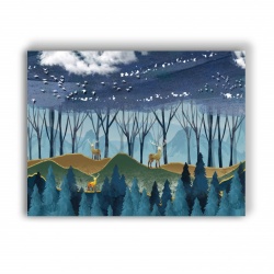 Tablou Canvas Deep Into The Blue Forest - Img 4