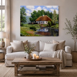 Tablou Canvas Efect Pictura - Casa La Tara