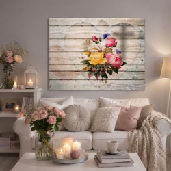 Tablou Canvas Flowers In My Heart
