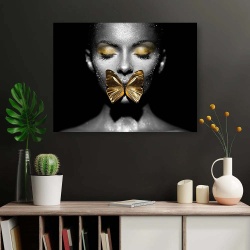 Tablou Canvas - Golden Butterfly - Img 2