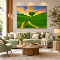 Tablou Canvas Green Heart Tree