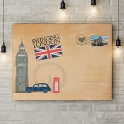 Tablou Canvas Greetings From London - Img 3