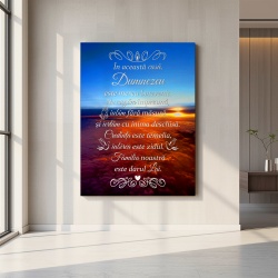 Tablou Canvas - In aceasta casa Dumnezeu - alb