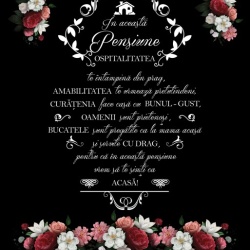 Tablou Canvas In Acesta Pensiune Floral Negru - Img 4