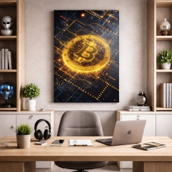 Tablou Canvas Inspirațional - Digital Bitcoin