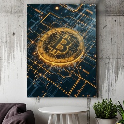 Tablou Canvas Inspirațional - Digital Bitcoin - Img 3