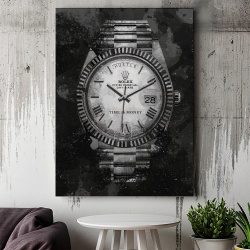 Tablou Canvas Inspirațional - Greyscale Rolex - Img 3
