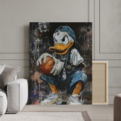 Tablou Canvas Inspirațional - Pop Art Rebel Donald Duck - Img 2