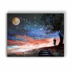 Tablou Canvas Kiss Under The Full Moon - Img 4