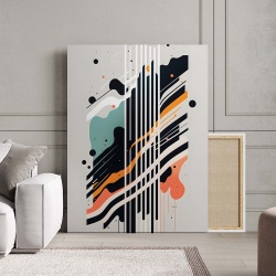 Tablou Canvas Modern Abstract - Abstract painting with stripes - Img 3
