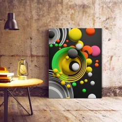Tablou Canvas Modern Abstract - Dots and spheres - Img 2