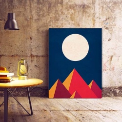 Tablou Canvas Modern Abstract - Luna deasupra piramidelor