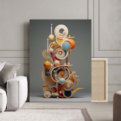 Tablou Canvas Modern Abstract - Surrealist Wooden Art