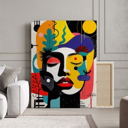 Tablou Canvas Modern Abstract - Urban art portrait - Img 3