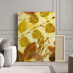 Tablou Canvas Modern Abstract - Urme de frunze pe panza - Img 2