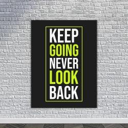 Tablou Canvas Motivational - Keep going (neon green) - Img 2