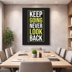 Tablou Canvas Motivational - Keep going (neon green)