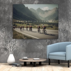 Tablou Canvas Motivational - Keep moving forward (cycling race) - Img 3