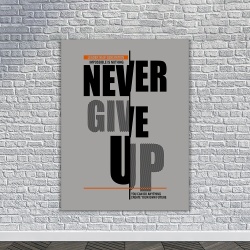Tablou Canvas Motivational - Never give up (magazine cover) - Img 4