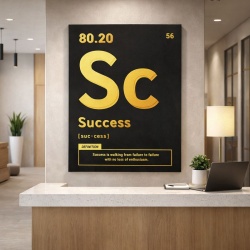 Tablou Canvas Motivational - Success (gold)