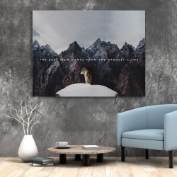 Tablou Canvas Motivational - The best view (wolf) - Img 2