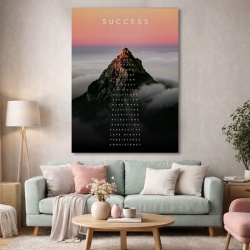 Tablou Canvas Motivational - The meaning of success (mountain peak)