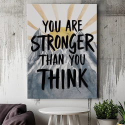 Tablou Canvas Motivational - You are stronger (watercolor) - Img 4