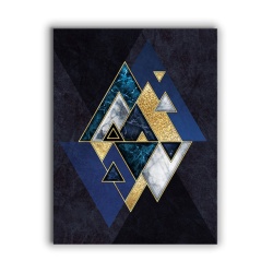 Tablou Canvas Perfect Geometry (Blue) - Img 3