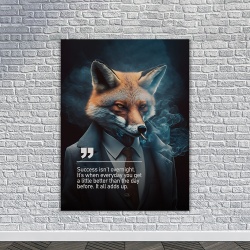 Tablou Canvas Personalizat - Business Animals - Fox - Img 2