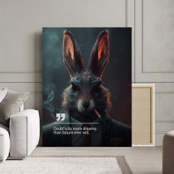 Tablou Canvas Personalizat - Business Animals - Rabbit - Img 2