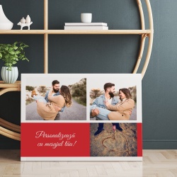 Tablou Canvas Personalizat - Colaj 3 poze si mesaj personalizat - Img 3