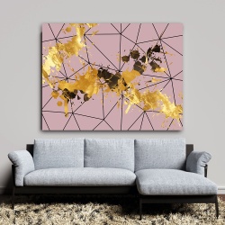 Tablou canvas - Rusty Gold on Pale Pink (ZAZ 048) - Img 5