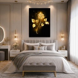 Tablou Canvas Shining Golden Rose