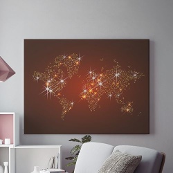 Tablou Canvas Shining Map