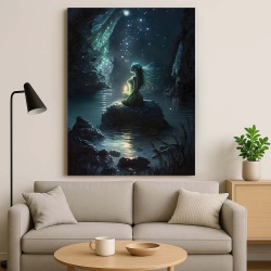 Tablou Canvas The night mermaid - Img 3