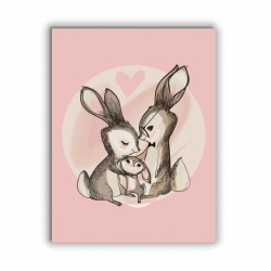 Tablou Copii - Happy Rabbit Family - Img 3