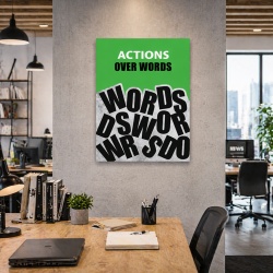 Tablou Motivational - Actions Over Words