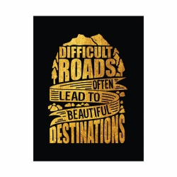 Tablou Motivational - Beautiful roads (golden landscape) - Img 3