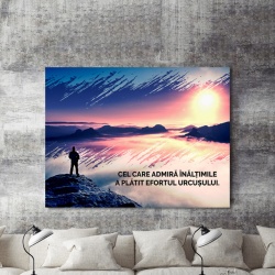 Tablou Motivational - Cel Care Admira Inaltimile - Img 2