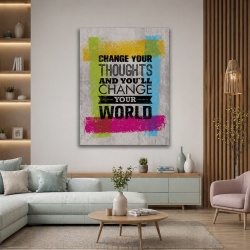 Tablou Motivational - Change Your Thoughts - Img 1