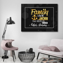 Tablou Motivational - Family is the anchor - Img 2