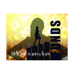 Tablou Motivational - Girls just wanna have funds - Img 4