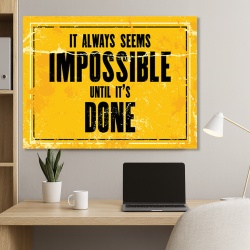 Tablou Motivational - It Always Seems Impossible